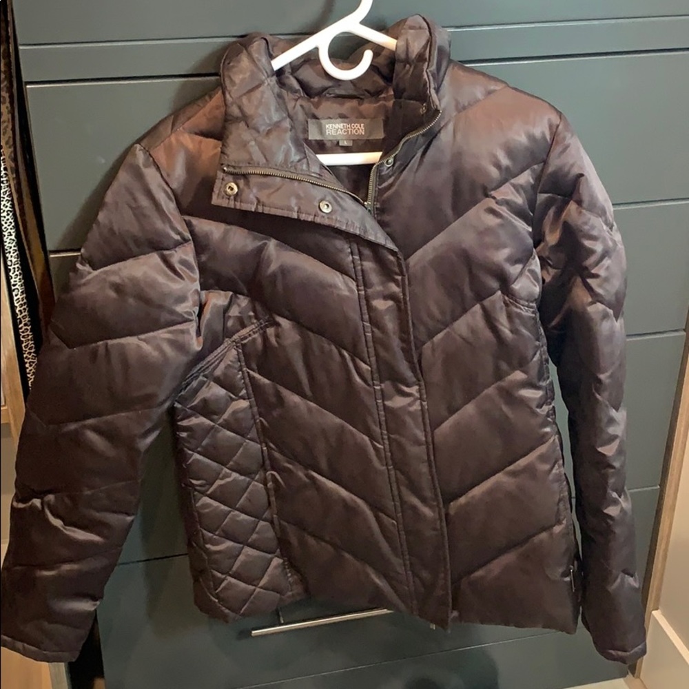 Dark brown Kenneth Cole Reaction puffer coat Sz L